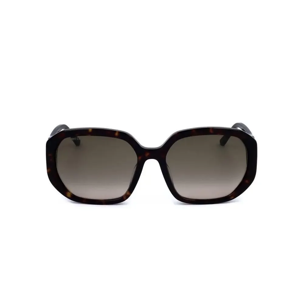 NEW Jimmy Choo Karly Havana Square Oversized Gradient Luxury Designer Sunglasses